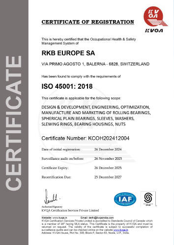 ISO certification 45001