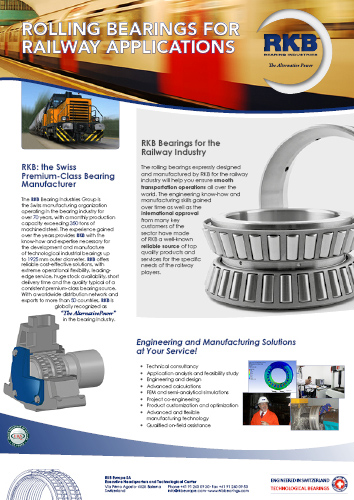 Rolling bearings for railway applications
