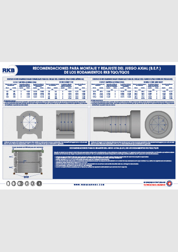 Mounting and BEP readjustment recommendations for TQO bearings (ES)