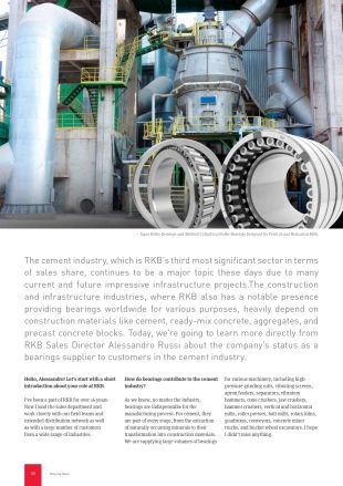 An Interview with the RKB Sales Director about bearings for the cement industry