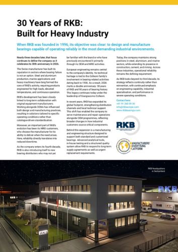 30 years of RKB: Built for heavy industry