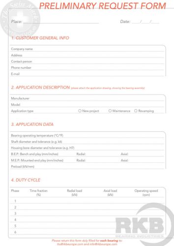 RKB Preliminary Request Form